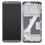 LCD with Touch Screen for OnePlus 5T - Black (display glass combo folder) (With Frame)