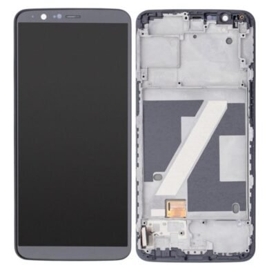 LCD with Touch Screen for OnePlus 5T - Black (display glass combo folder) (With Frame)