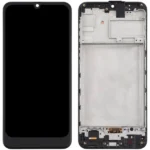 LCD with Touch Screen for Samsung Galaxy M21 - Black (display glass combo folder) With Frame INCELL