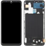 LCD with Touch Screen for Samsung Galaxy A70 - Black (display glass combo folder) With Frame OLED