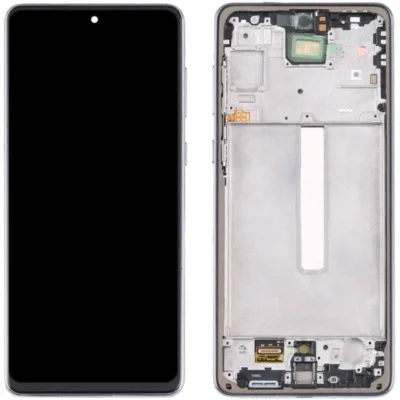 LCD with Touch Screen for Samsung Galaxy A73 5G - Black (display glass combo folder) (With Fame) | OLED Small  LCD