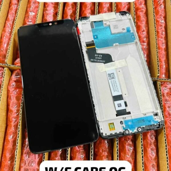 LCD with Touch Screen for Xiaomi Redmi Note 6 Pro - Black (display glass combo folder) | With Frame  100 % OG