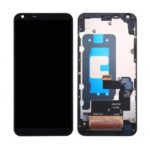 LCD with Touch Screen for LG Q6 - Black (display glass combo folder) ( with frame)