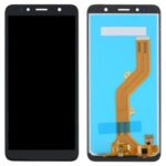 LCD with Touch Screen for Itel A36 - Black (display glass combo folder)