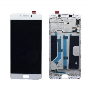 LCD with Touch Screen for Oppo F1 Plus - White (display glass combo folder)( with Frame)