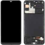 LCD with Touch Screen for Samsung Galaxy A30s - Black (display glass combo folder) (With Frame) | OLED