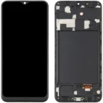 LCD with Touch Screen for Samsung Galaxy A20 - Black (display glass combo folder) (With Frame ) OLED