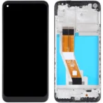 LCD with Touch Screen for Samsung Galaxy A11 - Black (display glass combo folder) (With Frame ) INCEEL