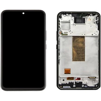 OLED LCD with Touch Screen for Samsung Galaxy A54 - Black (display glass combo folder) | WITH FRAME | FULL