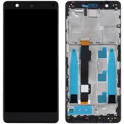 LCD with Touch Screen for Nokia 5.1 - Black (display glass combo folder) (With Frame) (Original) | Bazzarking