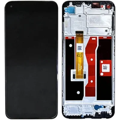 LCD with Touch Screen for Oppo A54 - Black (display glass combo folder) (With Frame)