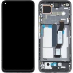 LCD with Touch Screen for Xiaomi Mi 10T- Black (display glass combo folder) (With Frame) OG