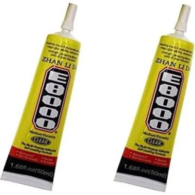 E8000 Glue Multi Purpose Clear Self Leveling Acrylic Adhesive Shoes Jewelry Diy Crafts Phone Screen | Set of 2 piece