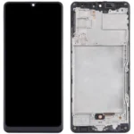 LCD with Touch Screen for Samsung Galaxy A42 5G - Black (display glass combo folder) With Frame |  OLED