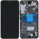 LCD with Touch Screen for Samsung Galaxy S22 5G - Black (display glass combo folder) With Frame OLED