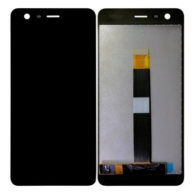lcd with touch screen for nokia 2 black by Bazzarking