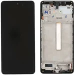 LCD with Touch Screen for Samsung Galaxy M52 5G - Black (display glass combo folder) (With Frame) OLED Full LCD