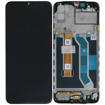 LCD with Touch Screen for Realme 5 - Black (display glass combo folder) (OG With Frame)