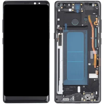 Samsung Galaxy Note 8 - Black (display glass combo folder) | With Frame | High Quality Replacement Screen - Bazzarking