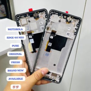 LCD with Touch Screen for Motorola Edge 40 Neo - Black (display glass combo folder)