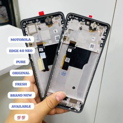 LCD with Touch Screen for Motorola Edge 40 Neo - Black (display glass combo folder) | Bazzarking