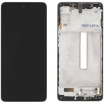 LCD with Touch Screen for Samsung Galaxy M53 5G - Black (display glass combo folder) With Frame OLED