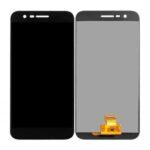 LCD with Touch Screen for LG K10 2017 - Black (display glass combo folder) With Frame
