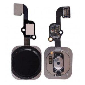 Home Button Complete for Apple iPhone 6 Plus Black - Outer Plastic with Inner Flex