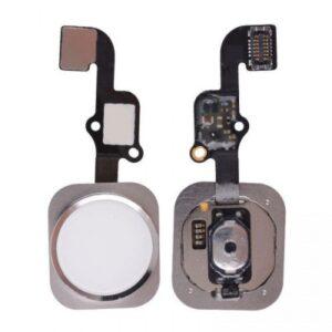 Home Button Complete for Apple iPhone 6 Plus White - Outer Plastic with Inner Flex