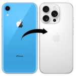 Converter Housing Assembly Rear Back Chassis Housing For Apple iPhone XR Convert to iPhone 16 Pro | White