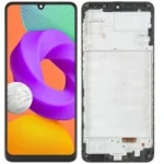 LCD with Touch Screen for Samsung Galaxy M22 Black | OLED With Frame