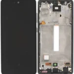 LCD with Touch Screen for Samsung Galaxy A52 5G - Black (display glass combo folder) | INCELL WITH FRAME