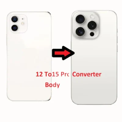 Convertor Back Panel Housing Body for Apple iPhone 12 to Apple iPhone 15 Pro | Black