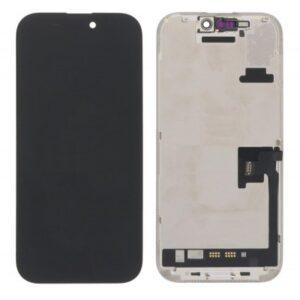 LCD with Touch Screen for Apple iPhone 16 Pro - Black (display glass combo folder)