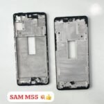 LCD Frame Middle Chassis for Samsung Galaxy M55 5G - Black - By Bazzarking.com