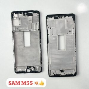 LCD Frame Middle Chassis for Samsung Galaxy M55 5G - Black - By Bazzarking.com