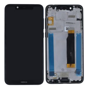 LCD with Touch Screen for Nokia 5.1 Plus - Black (display glass combo folder) Original 100% - By Bazzarking.com