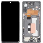 OLED Display for LG Velvet - Black (display glass combo folder) With Frame- By Bazzarking.com