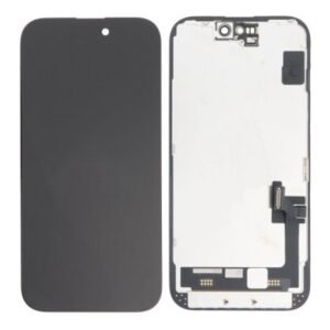 DD OLED Display for Apple iPhone 15 Pro - Black (display glass combo folder) - By Bazzarking.com