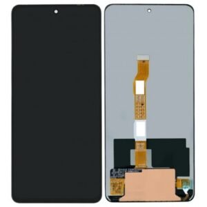 LCD with Touch Screen for Vivo T4x 5G - Black (display glass combo folder) - By Bazzarking.com