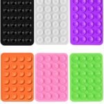 Suction Stickers With 24 Cups, Double Sided Silicone for Strong Grip Mobile Holder - 5 pcs - By Bazzarking.com