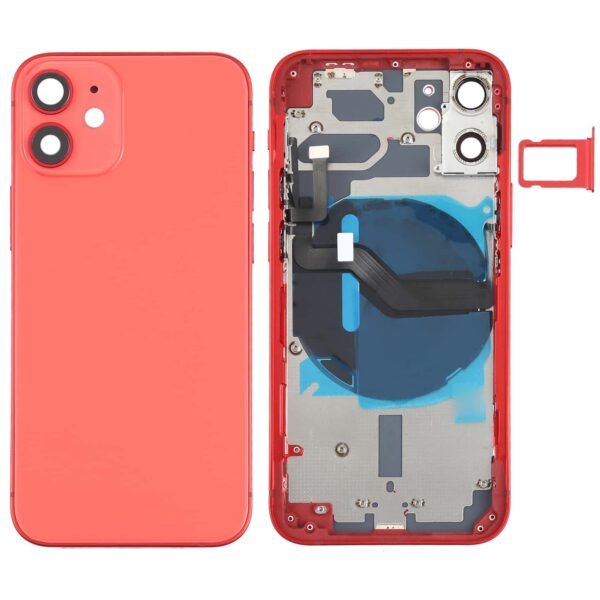 Full Body Housing for Apple iPhone 12 - Red - With Spare parts