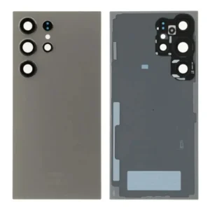 Back Panel Cover for Samsung Galaxy S24 Ultra 5G - Black With Camera lens - By Bazzarking.com