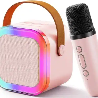 Mini Mic Speaker | Bluetooth Wireless Rechargeable Speaker with LED Light & Deep Bass