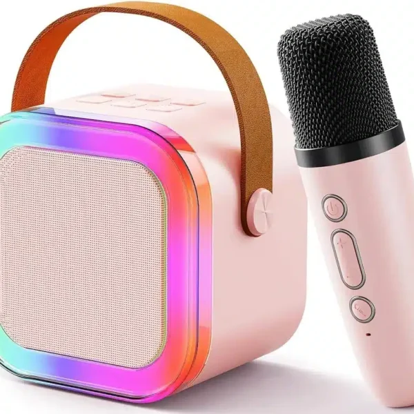 Mini Mic Speaker | Bluetooth Wireless Rechargeable Speaker with LED Light & Deep Bass