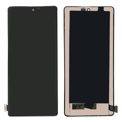 LCD with Touch Screen for Lava Agni 2 5G - Black (display glass combo folder)
