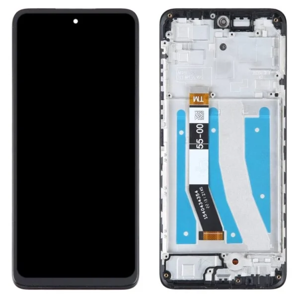 LCD with Touch Screen for Motorola Moto G32 - Black (display glass combo folder) (With Frame) 100% OG