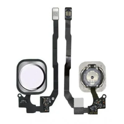 Home Button Complete for Apple iPhone 5s White - Outer Plastic with Inner Flex