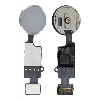 Home Button Complete for Apple iPhone 7 White - Outer Plastic with Inner Flex