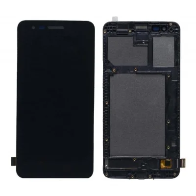 LCD with Touch Screen for LG K7i - Black (display glass combo folder)